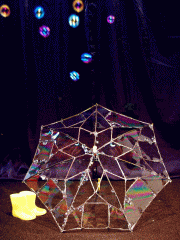 シャボン玉の雨傘